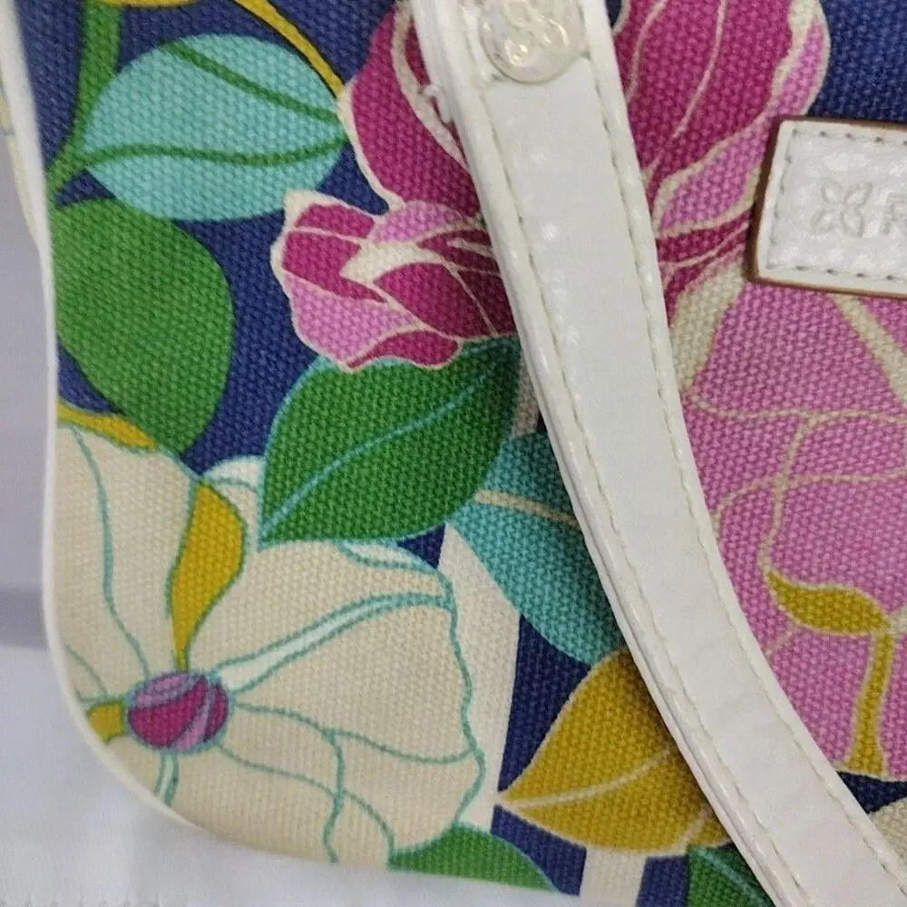 Relic Crossbody Bag Womens Small Multicolor Floral Canvas Faux Leather Purse